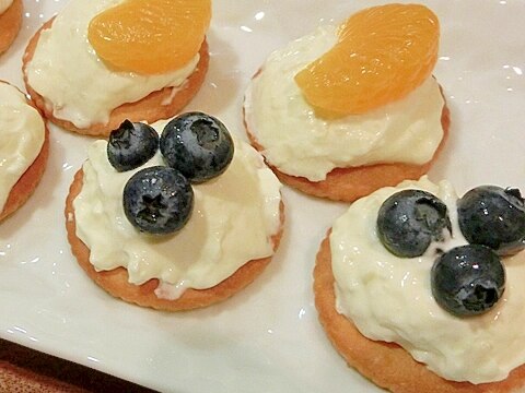 レアチーズケーキ風カナッペ カロリーオフ レシピ 作り方 By ネコの手 楽天レシピ